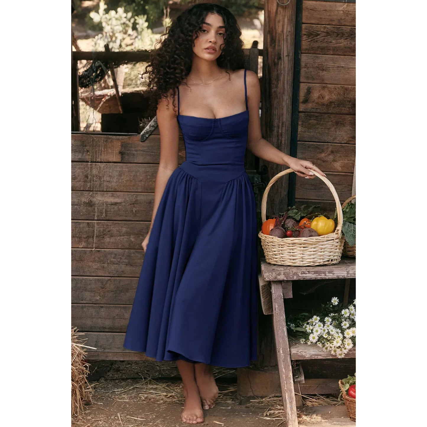 Dames Mouwloze Jurk | Midi