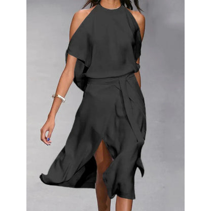 Dames Elegante Schouder Uitsnijdingen Jurk | Modieus