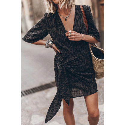 Frederise | Dames Wikkel Jurk | Tailleband Met Strik