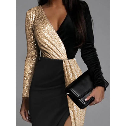 Dames Midi Jurk | Pailletten