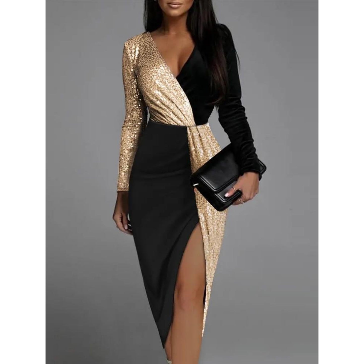 Dames Midi Jurk | Pailletten