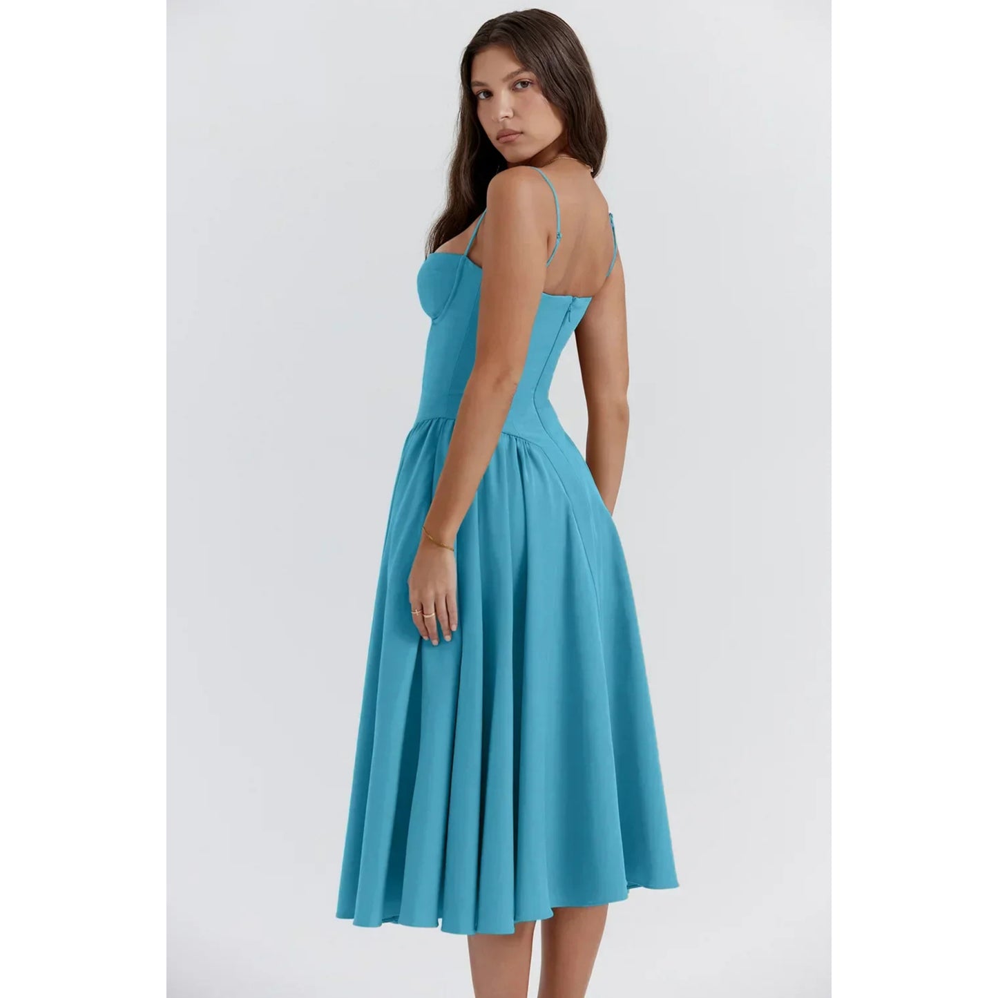 Dames Mouwloze Jurk | Midi