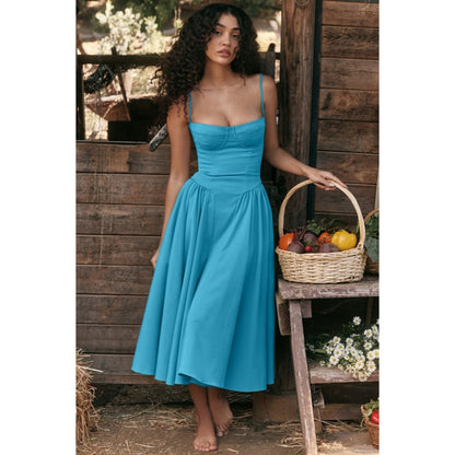 Dames Mouwloze Jurk | Midi