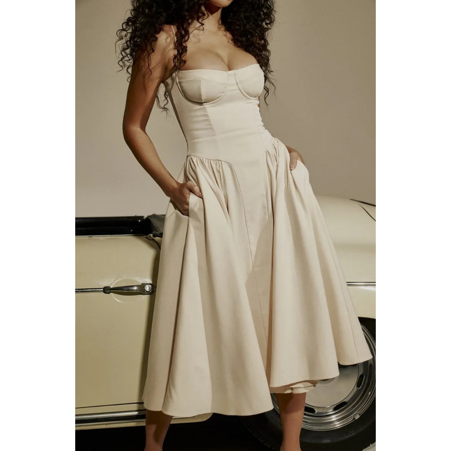 Dames Mouwloze Jurk | Midi