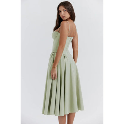 Dames Mouwloze Jurk | Midi