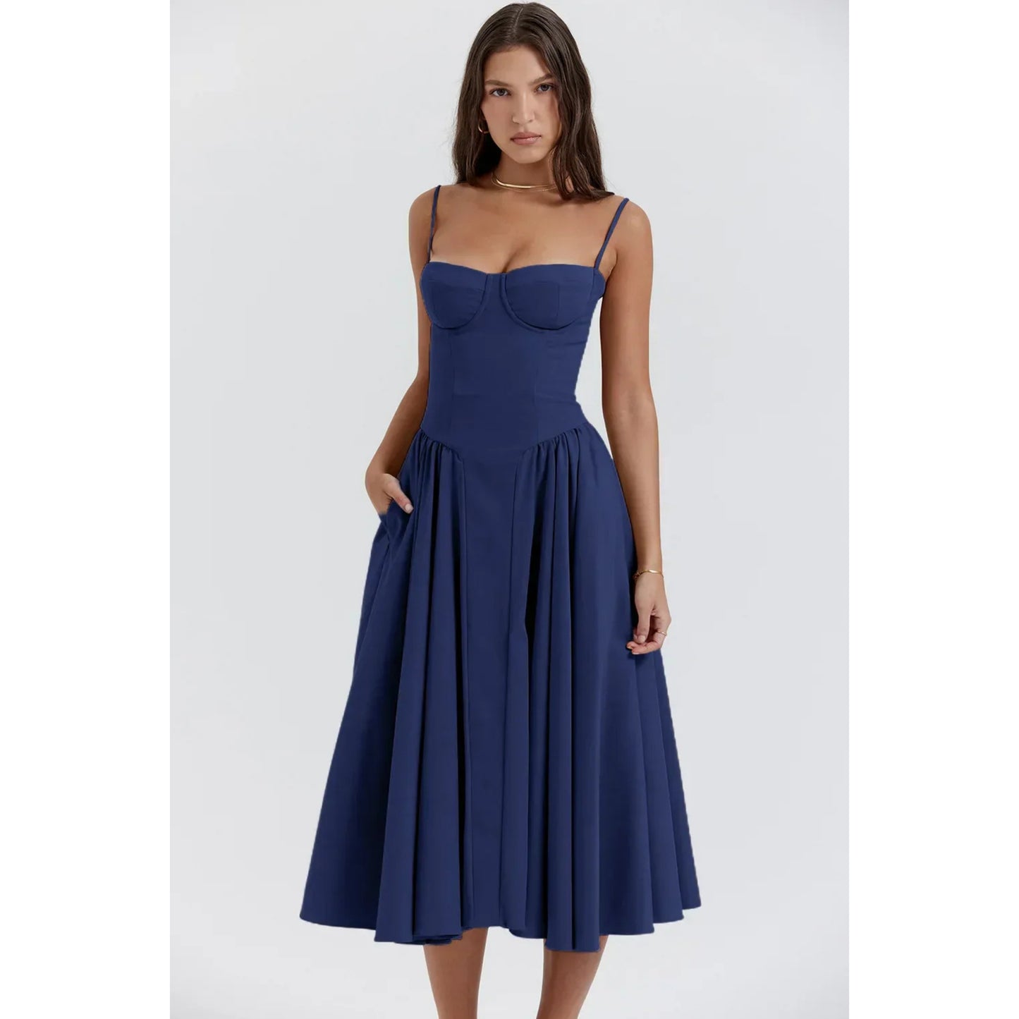Dames Mouwloze Jurk | Midi