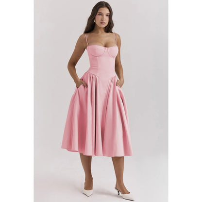 Dames Mouwloze Jurk | Midi