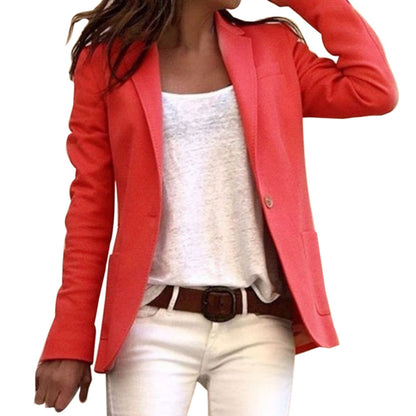 Dames Geknoopte Slim Fit Blazer | Lange Mouw