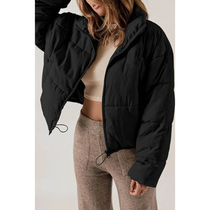 Everliese | Dames Puffer Jas | Cropped Zip Design