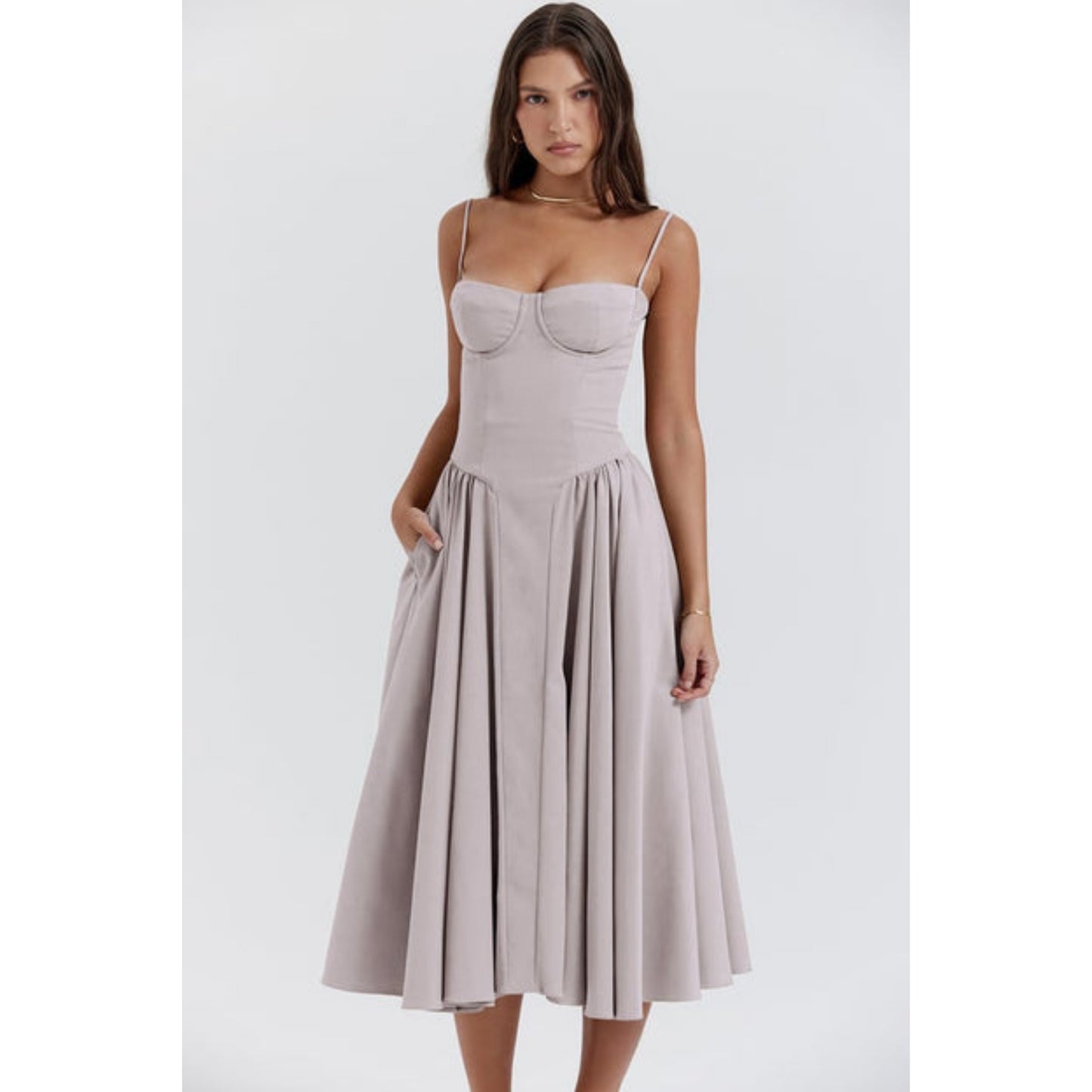 Dames Mouwloze Jurk | Midi