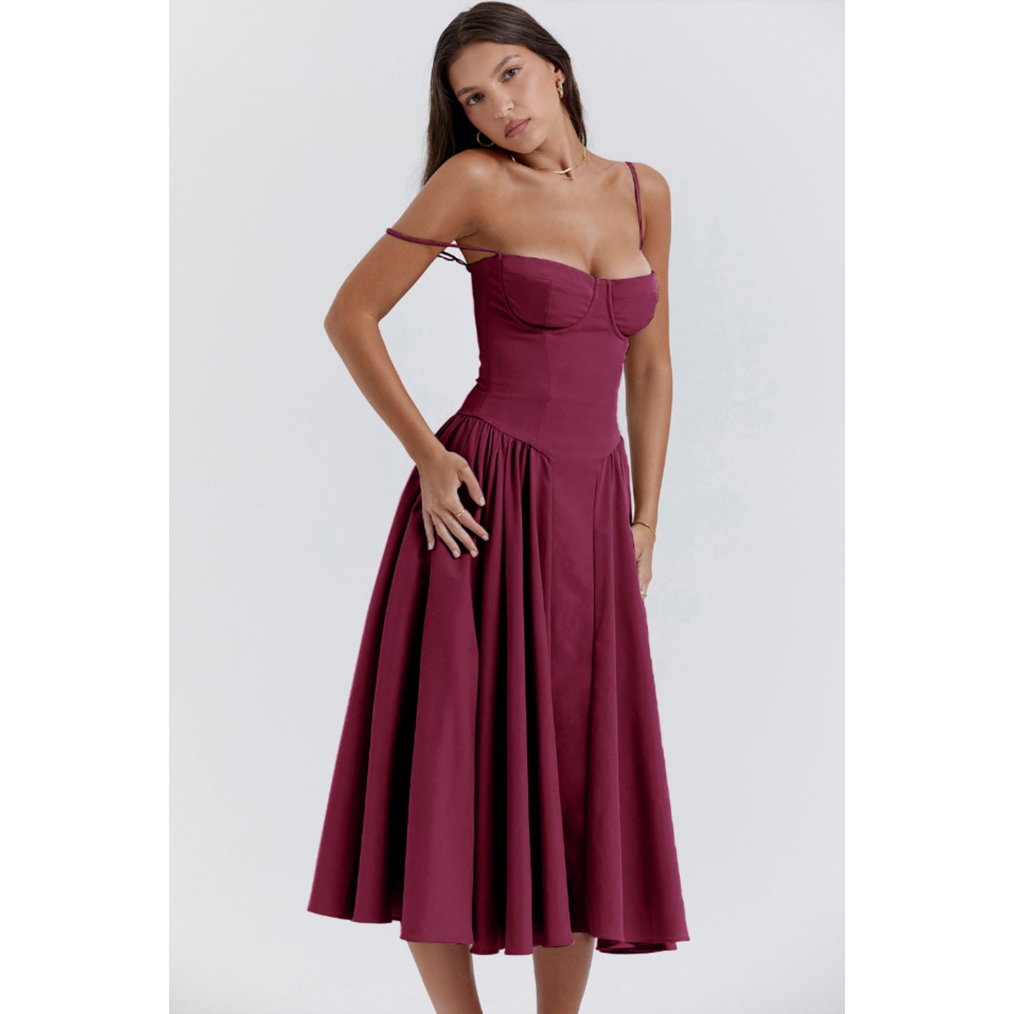 Dames Mouwloze Jurk | Midi