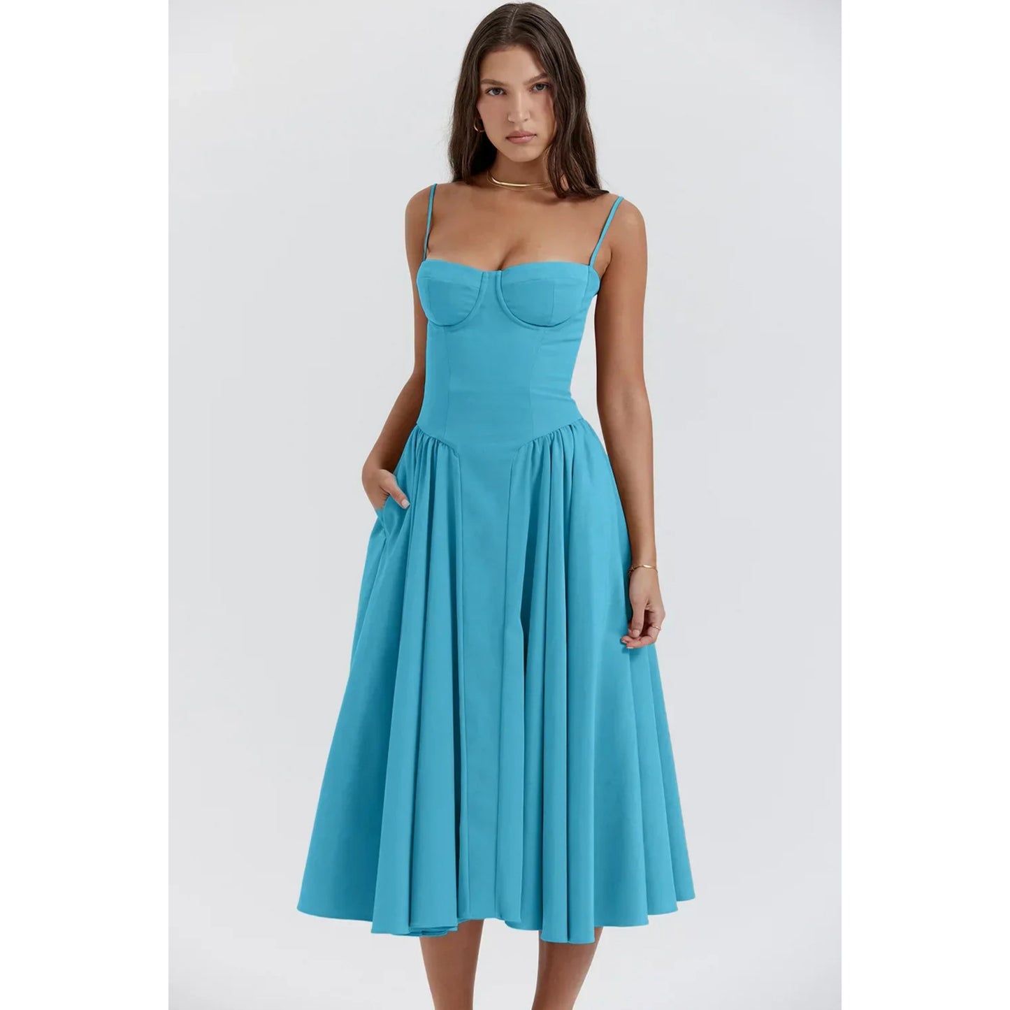 Dames Mouwloze Jurk | Midi
