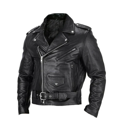 Lovel | Klassieke Zwarte Bikerjas Heren