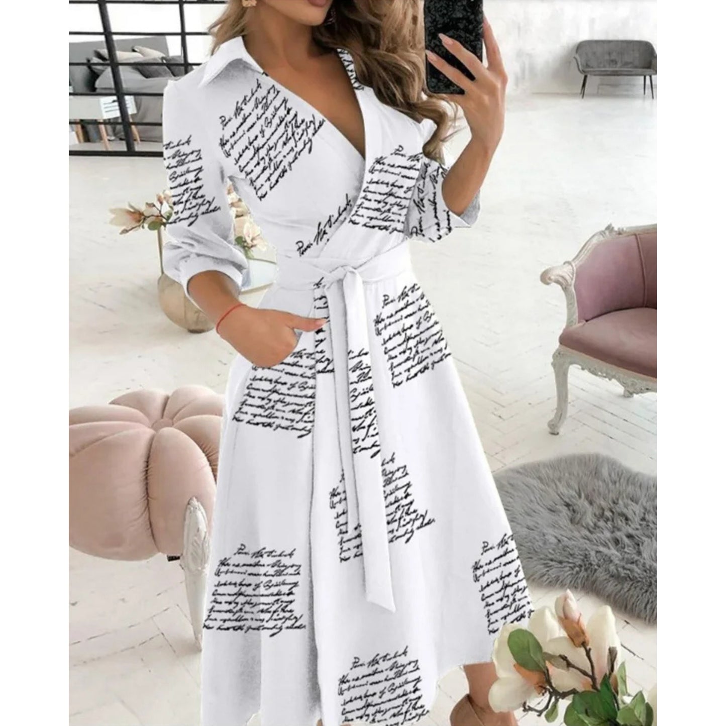 Dames Elegante Jurk | Wikkelontwerp