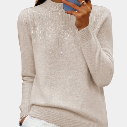 Ancelien | Dames Trui | Met Strass Details