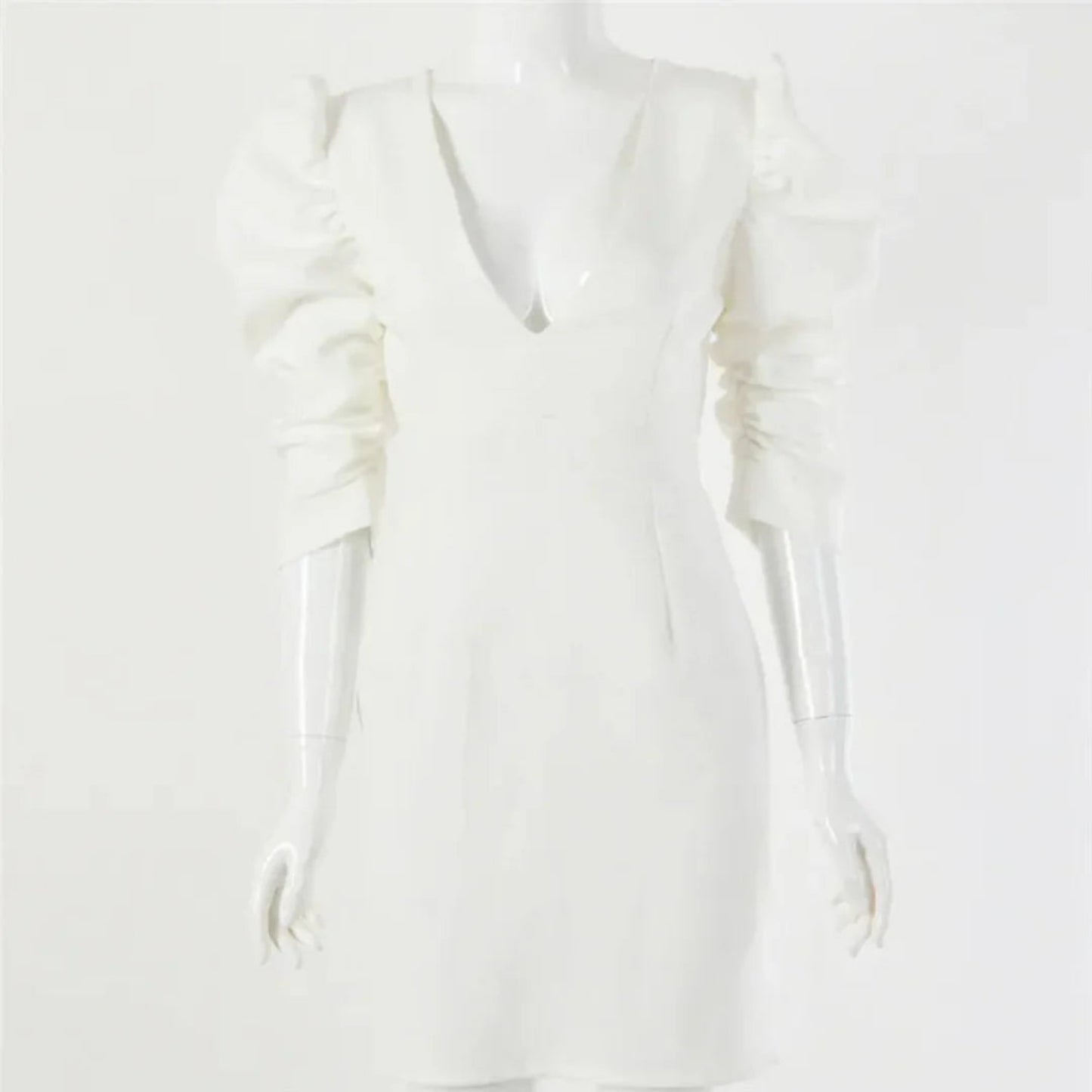 Bergalinde | Dames Mini Jurk | Pofmouwen