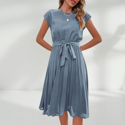 Dames Blauwe Midi Jurk | Formele Feestelijk
