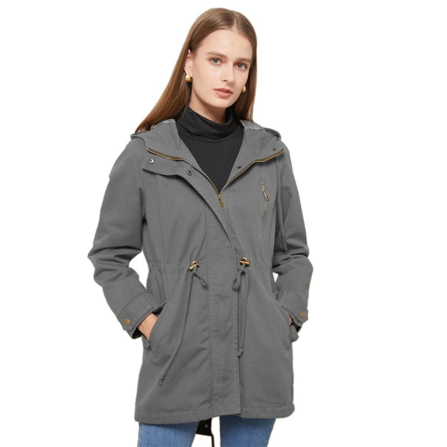 Everlindina | Dames Hooded Jacket | Drawstring Taille Ontwerp