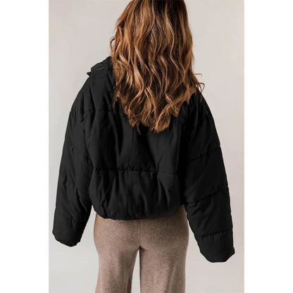Everliese | Dames Puffer Jas | Cropped Zip Design