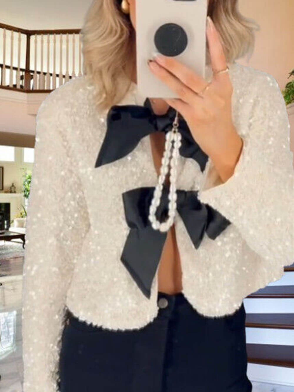 Taylor | Chique Blouse Met Strikken