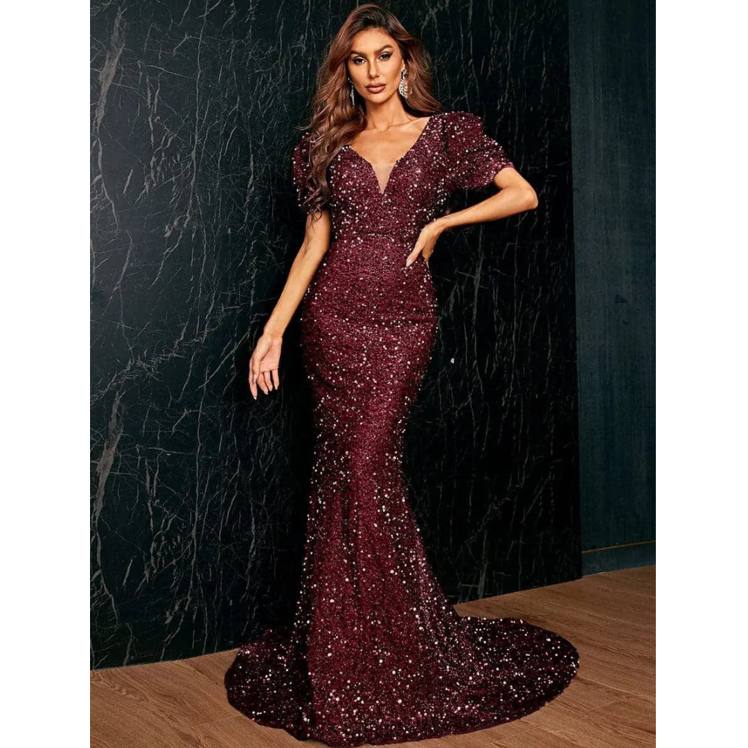 Jozina | Elegante Pailletten Lange Jurk