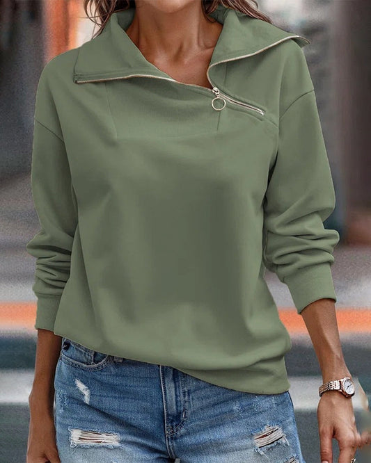 Silvanna | Comfortabele Half-Zip Trui