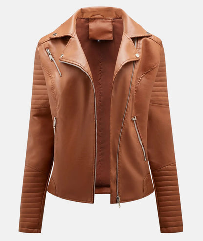 Joline | Trendy Bikerjas met Ritsen