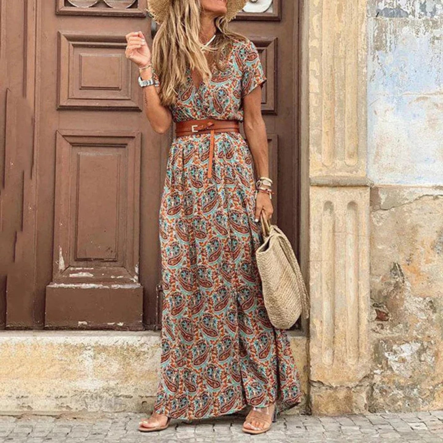 Esmarianne | Dames Maxi Jurk | Boho Paisley Print