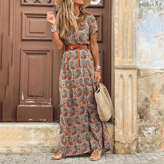 Esmarianne | Dames Maxi Jurk | Boho Paisley Print