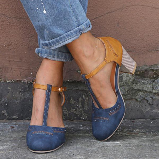 Dames Vintage Wandelhakken | Gesloten Neus