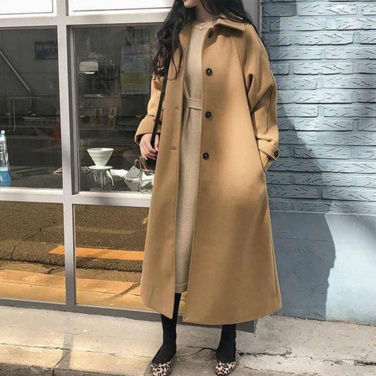 Eelverina | Dames Trench Coat | Lange Button-Up