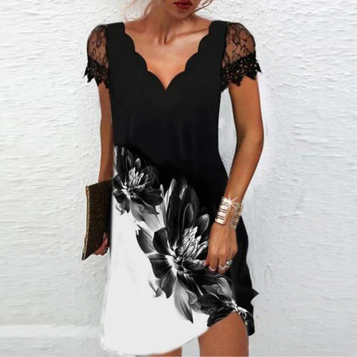 Dames Elegante Zwarte Jurk | Midi