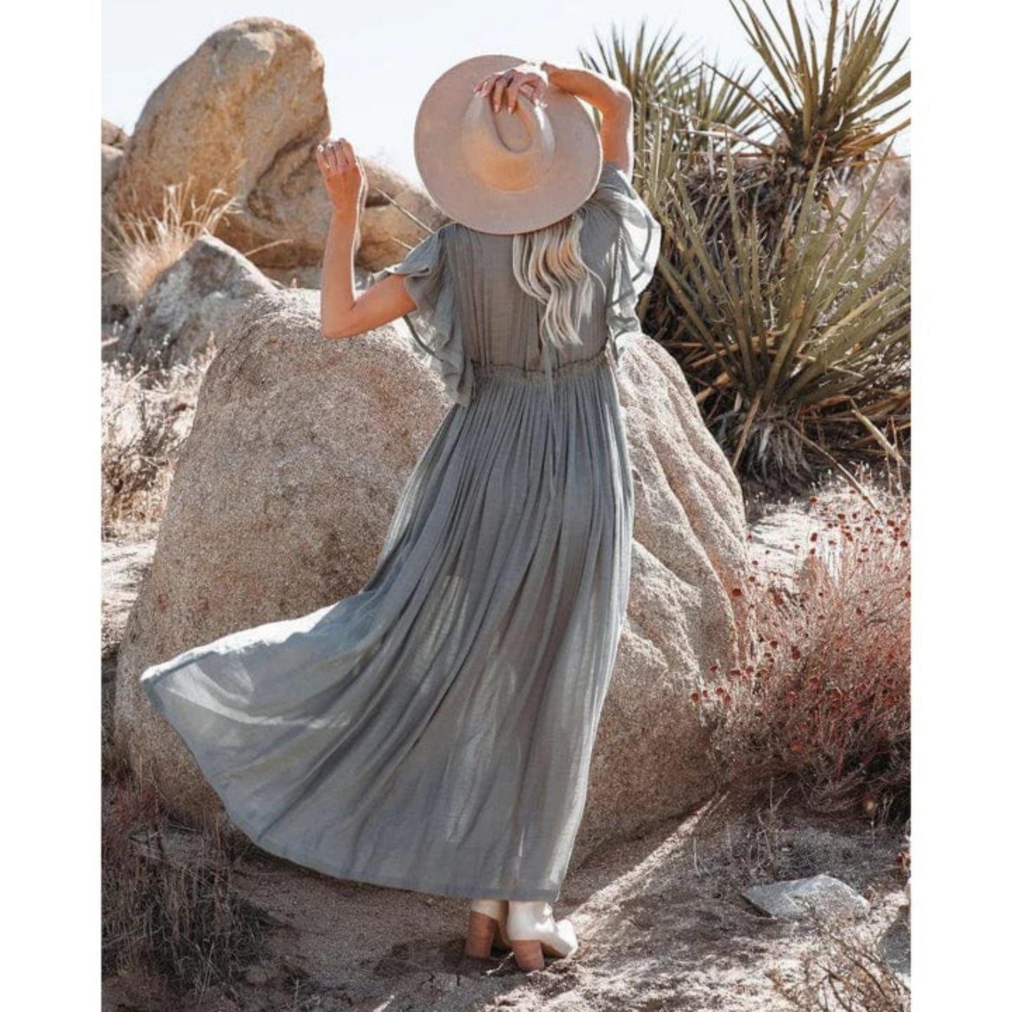 Dames Ibiza Maxi Jurk | Grijs