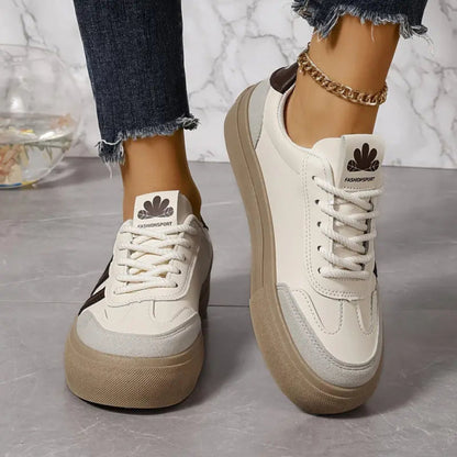 Barenda | Dames Sneakers | Platform Vetersluiting