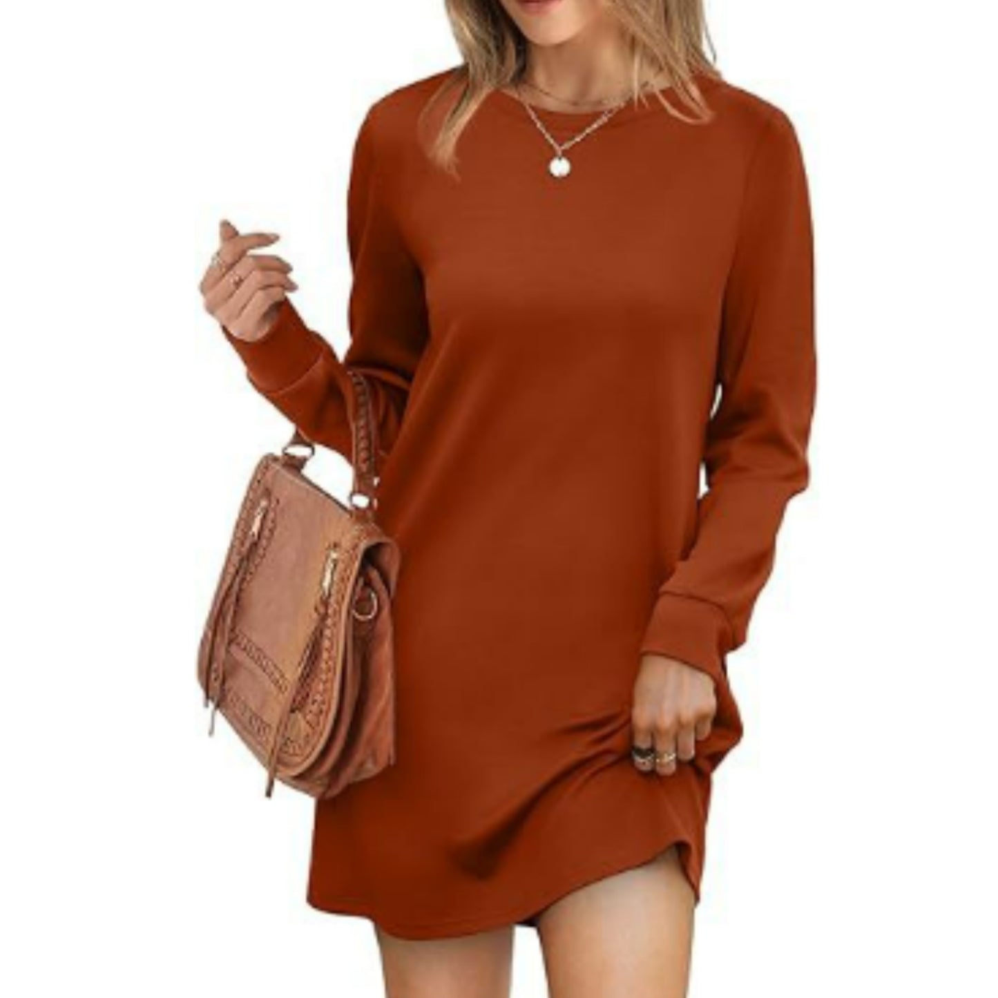 Dames Mini Trui Jurk | Lange Mouw