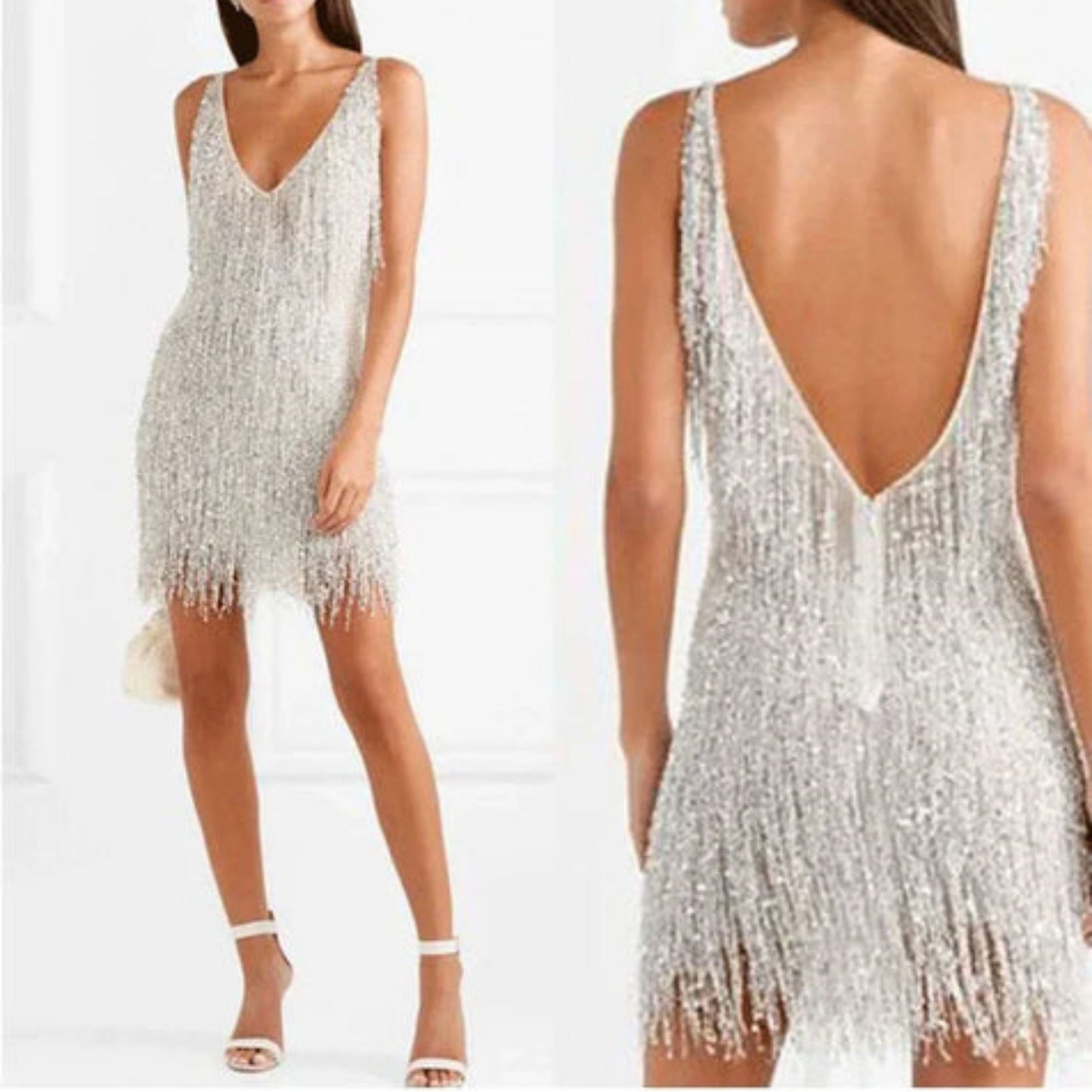 Baldrina | Dames Party Jurk | Mouwloos Sequin
