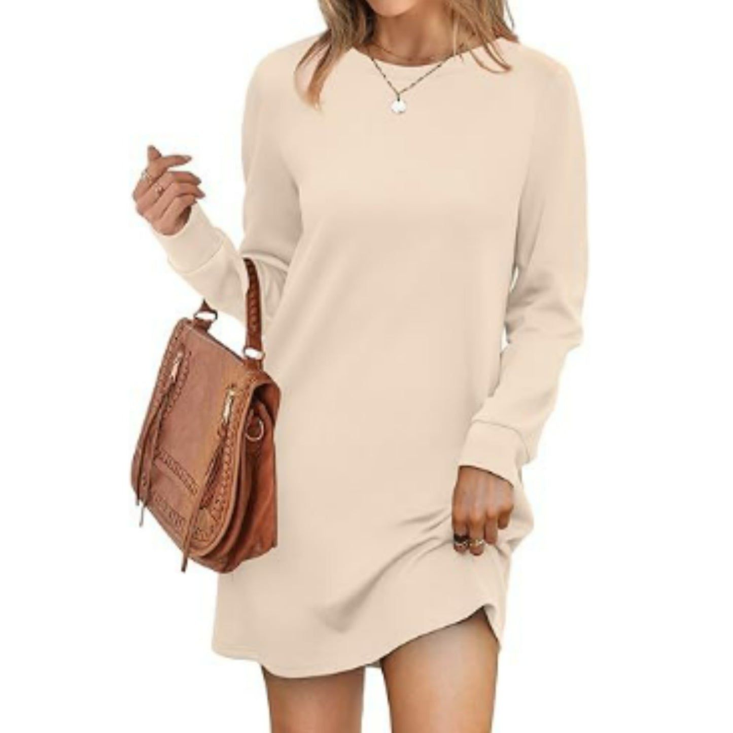 Dames Mini Trui Jurk | Lange Mouw
