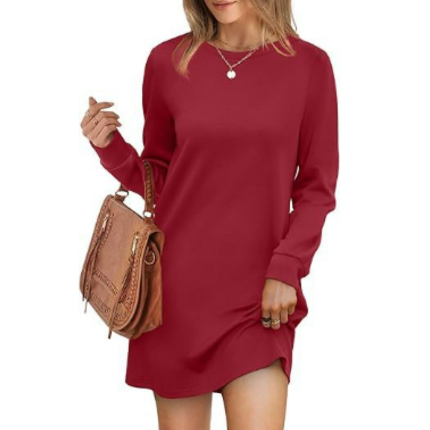 Dames Mini Trui Jurk | Lange Mouw