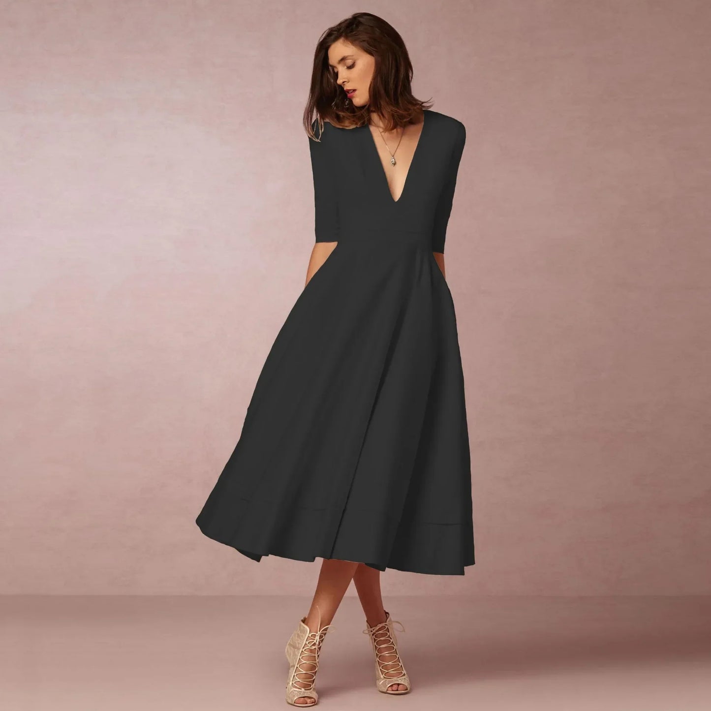 Dames Avond Midi Jurk | Elegant