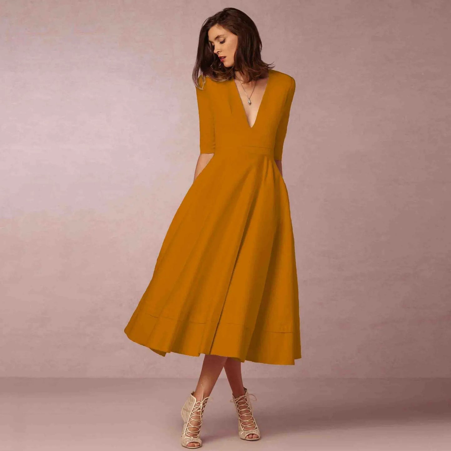 Dames Avond Midi Jurk | Elegant