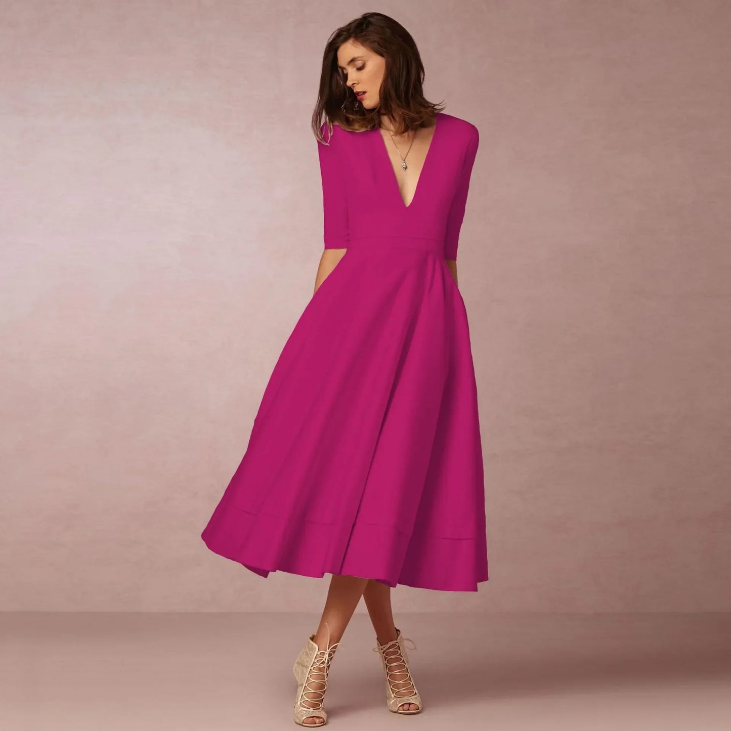 Dames Avond Midi Jurk | Elegant
