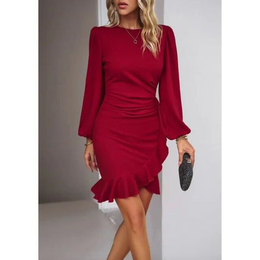Elberetta | Dames Mini Jurk | Geplooid