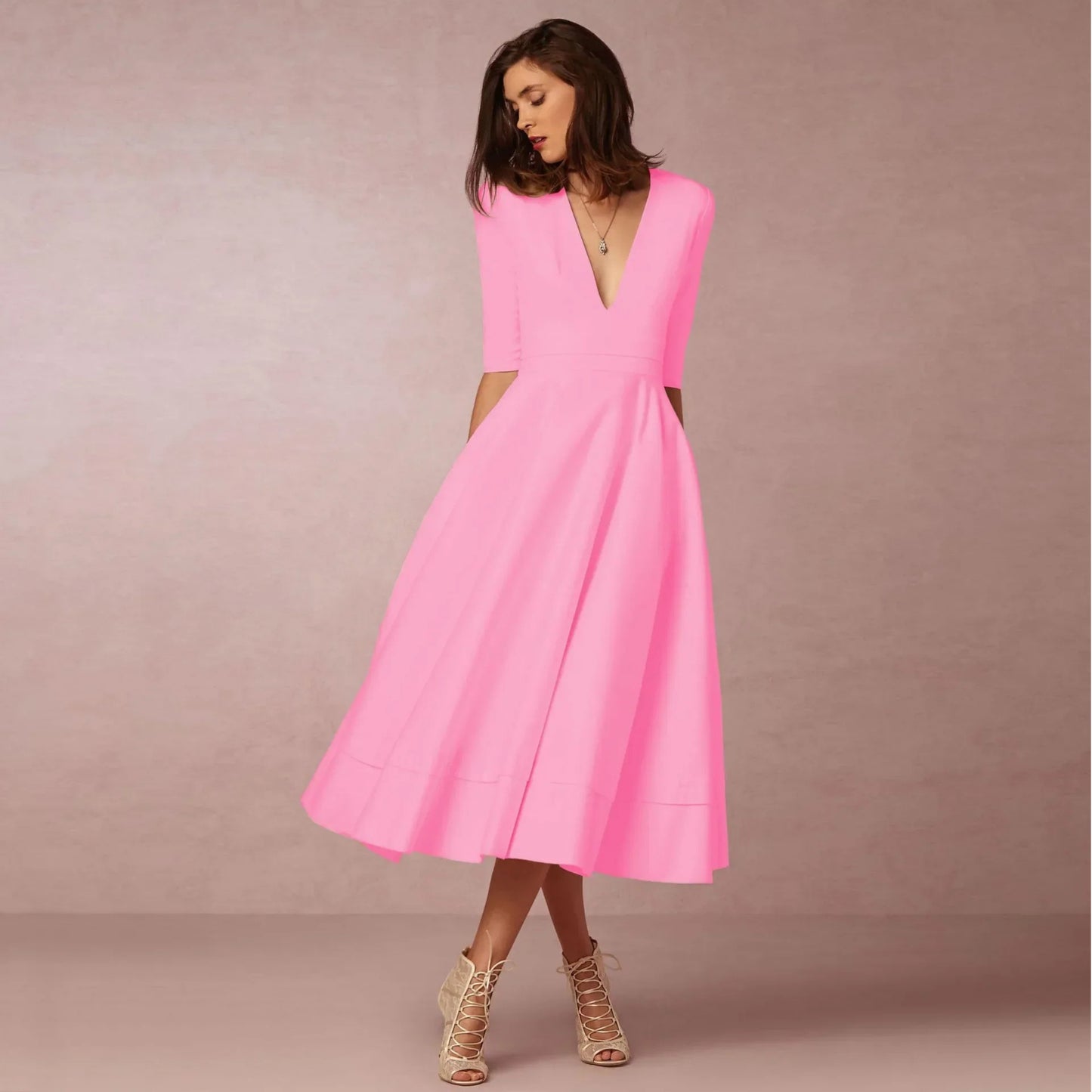Dames Avond Midi Jurk | Elegant