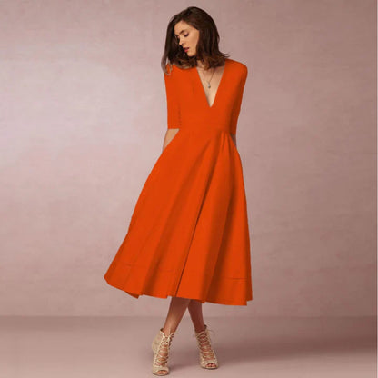 Dames Avond Midi Jurk | Elegant