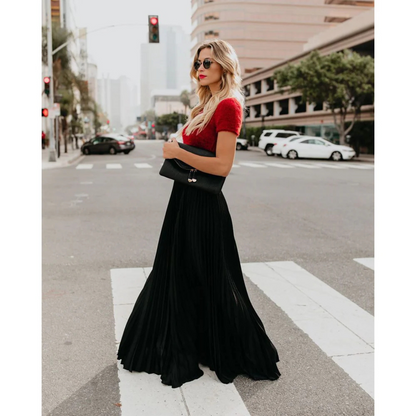 Arina | Lange Geplooide Rok