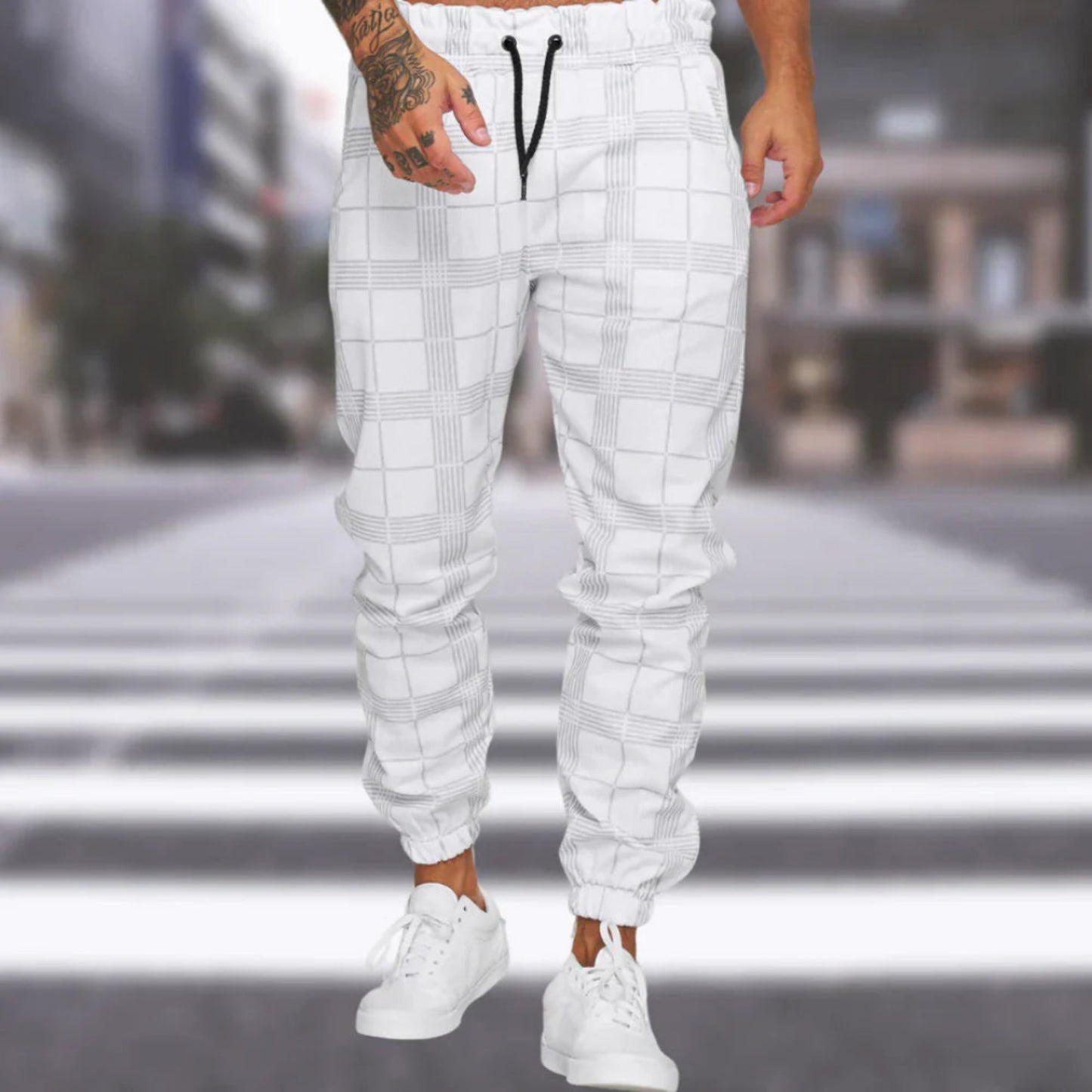 Heren Geruite Broek | Jogger
