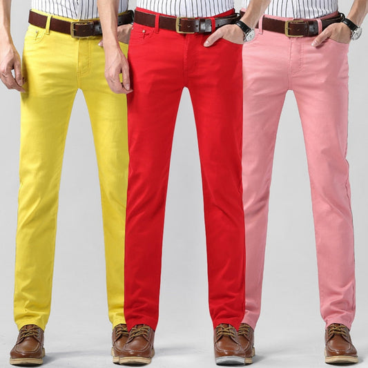 Heren Rechtoe-Rechtaan Stretch Broek | Casual Kleur