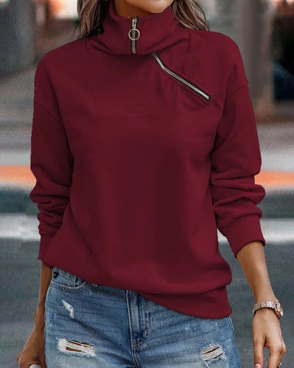 Silvanna | Comfortabele Half-Zip Trui