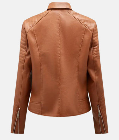 Joline | Trendy Bikerjas met Ritsen