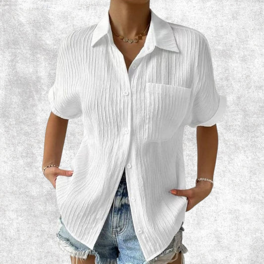 Abrianne | Dames Button-Up Overhemd | Korte Mouwen
